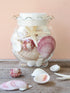 Assorted Pink and White Seashell Mix with Glass Vase Gift Pack